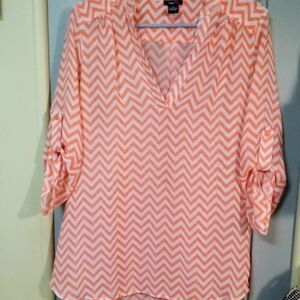 Rue21 Chevron Blouse - Coral